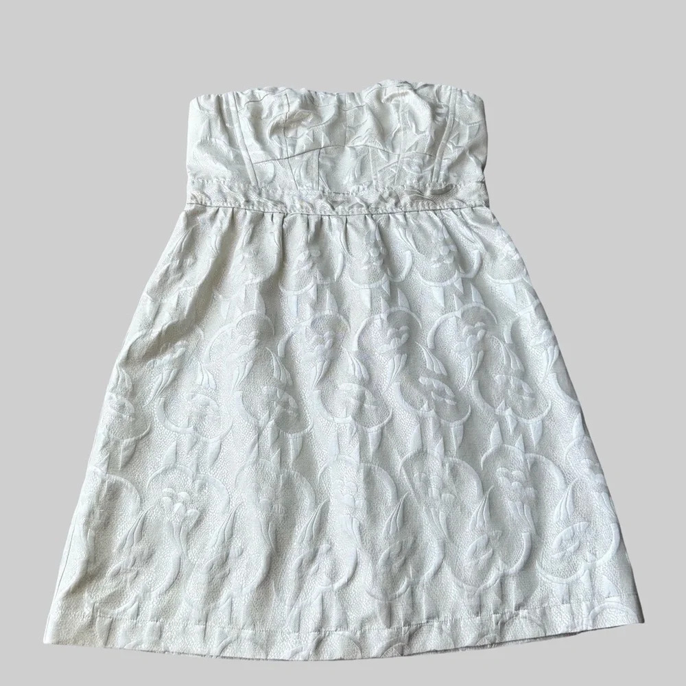 American Eagle Party Formal Strapless Metallic Dress